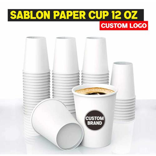 Jual Paper Cup 12 oz Polos + Cetak Logo Custom (Minimum 500 pcs ...
