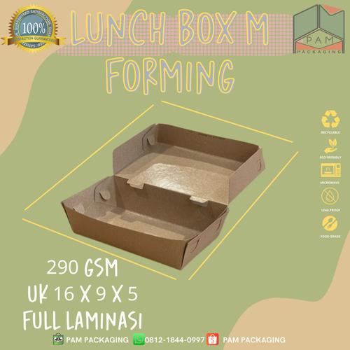 Jual PAPER LUNCH BOX RAKIT FORMING KEMASAN KOTAK MAKANAN KRAFT MEDIUM ...