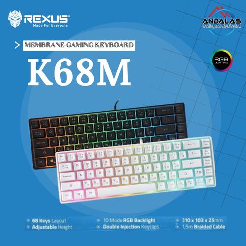 Jual Keyboard Gaming Mini Rexus Battlefire K68M RGB Lightning - Hitam ...