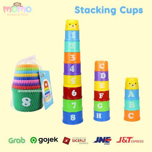 Jual Stacking Cups Huruf & Angka | Mainan Susun Gelas Warna Warni Bayi ...
