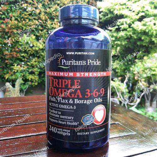 Jual Puritans Pride Triple Omega 369 Maximum Strength Original US