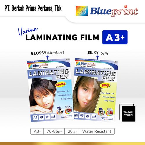 Jual Laminating Film A3 BLUEPRINT Stiker Laminating Dingin 20 Lembar SILKY A3+ Jakarta