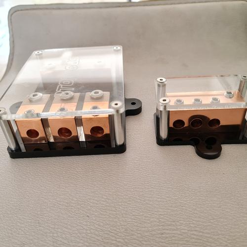 Jual FUSE & GROUND DISTRIBUTION BLOCK COPPER PURE ISI 3 0AWG 4AWG CU GA ORI FUSE BLOCK 3