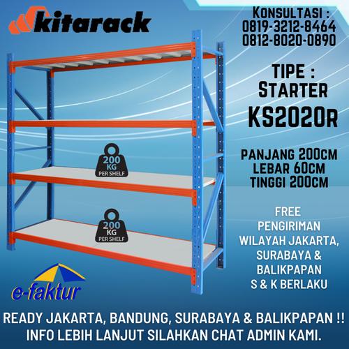 Jual WAREHOUSE KITARACK STARTER RAK GUDANG LIGHT DUTY 2 METER - KS2020 ...