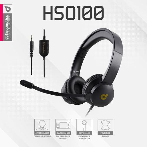 Promo dbE HSO100 Comfortable Office Headset Microphone Jack 3.5 mm