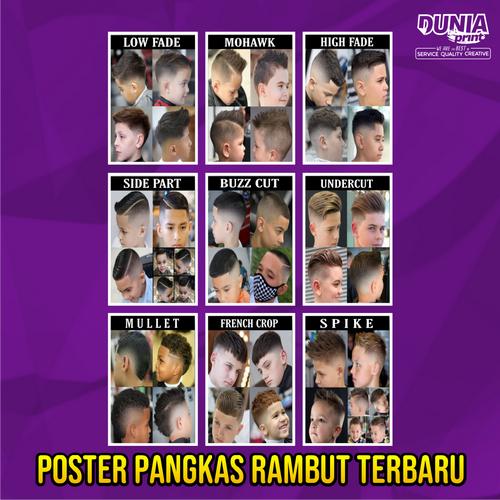 Jual Poster Potong Rambut Anak Terbaru BARBERSHOP A3 - Low Fade - Kota ...