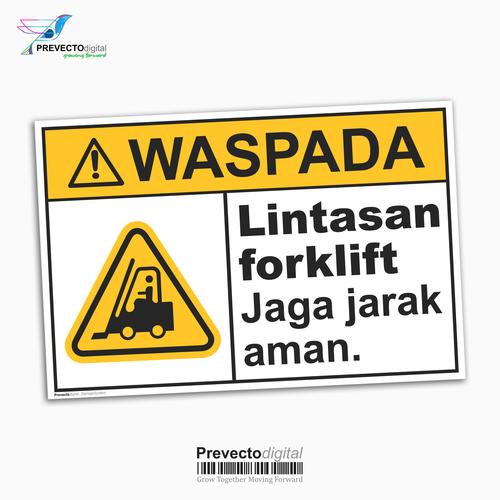 Jual Stiker Safety Sign K3 Ansi Waspada Lintasan Forklift Jaga Jarak Jual Stiker Safety Sign K3 Ansi Waspada Lintasan Forklift Jaga Jarak