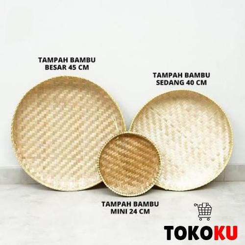 30 35 40 45 55 60 CM TAMPAH NYIRU NAMPAN BAMBU ANYAMAN HIASAN TUMPENG 40  di Tokopedia