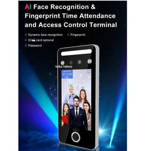 Jual Ai Dynamic Face Recognition Time Attendance Access Control RFID ...