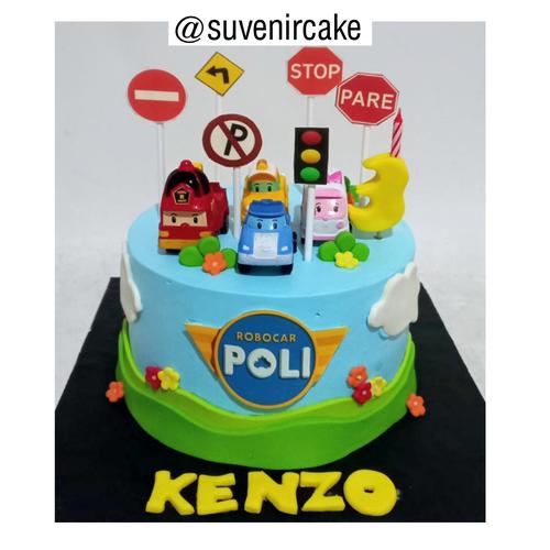 Jual Kue Ulang Tahun Robocar Poli/kue ultah robocar poli/cake robocar