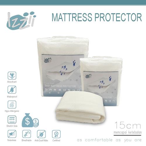 Jual Waterproof Baby Mattress Protector Izzii size 200x90cm Jakarta