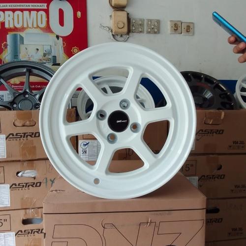 Promo Velg Mobil DNZ ROKU 15x7.0 pcd 4x100 ET.38 Racing white Cicil 0% ...