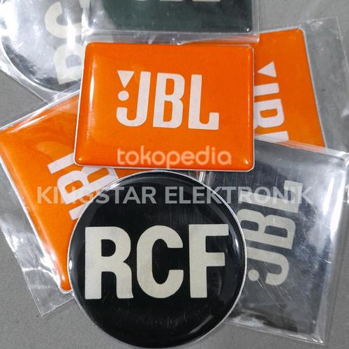 Jual Emblem Logo JBL RCF untuk Box Kotak Speaker Label Tempel Plat