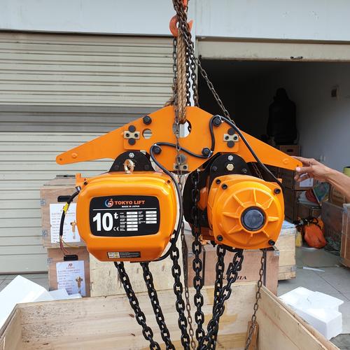 Jual Electric Chain Hoist 10 Ton x 12 meter WITH TROLLEY TOKYO LIFT