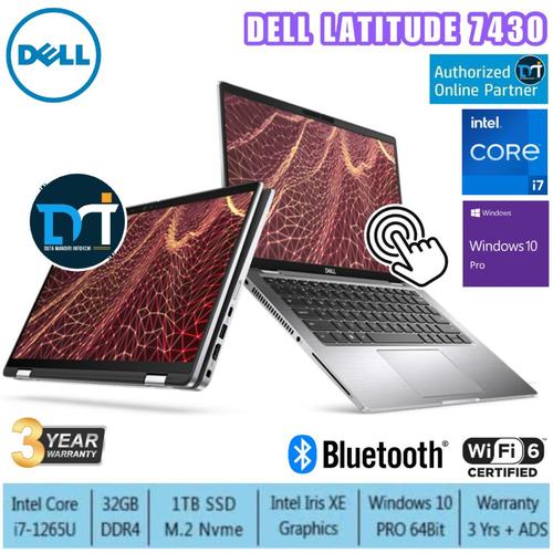 Jual Dell Latitude 7430 2in1 I71265U 32GB 1TB Iris Xe 14" TS WIN10