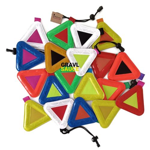 Jual triangle bike reflector assorted colors reflective rear light