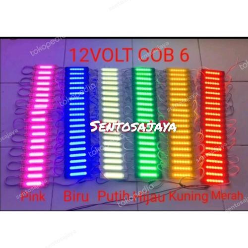 Jual Lampu LED Strip COB 6 Mata Variasi Motor Dan Mobil DC 12V - Pink ...
