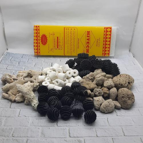 Jual PAKET LENGKAP ISI MEDIA FILTER TALANG AQUARIUM 5 IN 1 PENJERNIH AIR TALANG UK 50CM