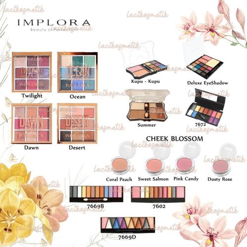 Jual [ IMPLORA ] IMPLORA EYE SHADOW & BLUSH ON - MAKE UP KIT PALETTE ...
