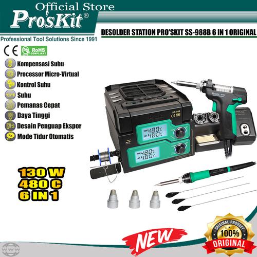 Promo Proskit SS988B Desoldering Station 6 IN 1 Kipas Asap Solder