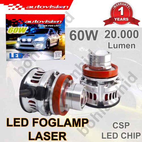 Promo Lampu Laser LED Foglamp H11 H16 Autovision Laser Fog Light Lampu Kabut Putih 6000K, H11