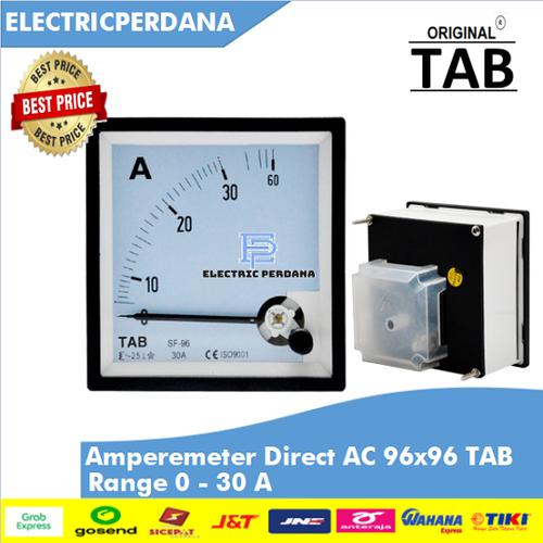 Jual Amperemeter Direct AC Analog 96x96 TAB Range 0 - 30 A - Jakarta ...