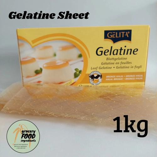Jual Gelatin sheet 300 sheet/ gelatine sapi halal 1kg / gelatine