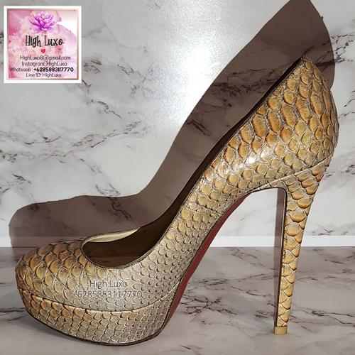 Christian Louboutin Python Leather Orange Bianca Size ORIGINAL di  Highluxo Tokopedia