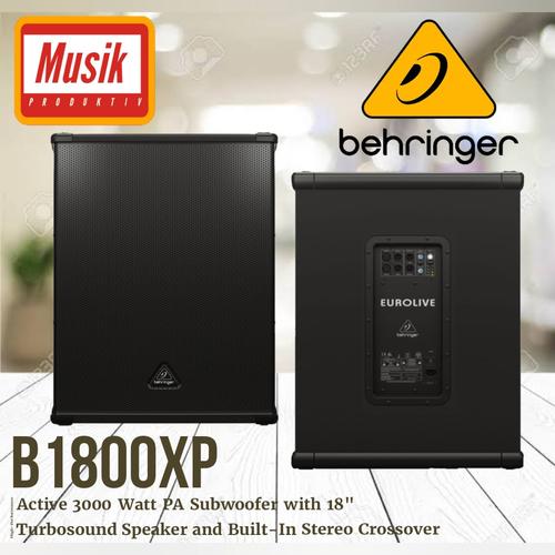Promo Subwoofer Aktif Behringer B1800XP B 1800XP B-1800XP di  Musikproduktiv Tokopedia