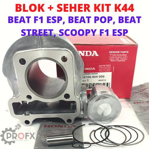 Jual BLOK SEHER KIT PISTON RING BEAT ESP, SCOOPY ESP VARIO 110 FI K44