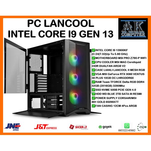Jual PC INTEL GEN 13 CORE I9 13900K + VGA RTX 3080 10GB FOR GAMING 