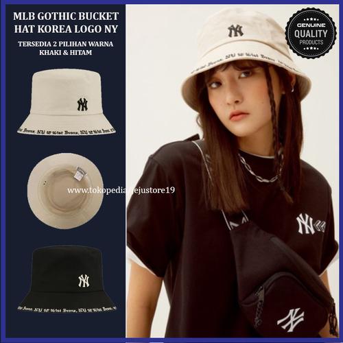 Jual MLB Gothic Bucket Hat Topi gaya Korea logo NY Khaki Jakarta Barat Jeju Official Store