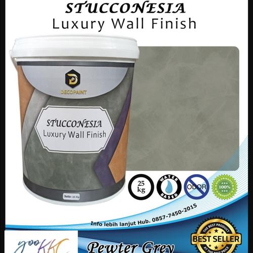 Jual Cat Stucco Motif Industrial Unfinished Stucconesia Pewter Grey