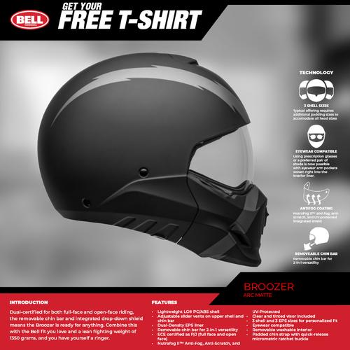 Dirtbike Helmet Bell Helmets Broozer (Arc) (Large) (Black/Gray