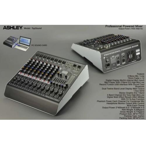 Jual power mixer ashley topsound / top sound original 8 channel