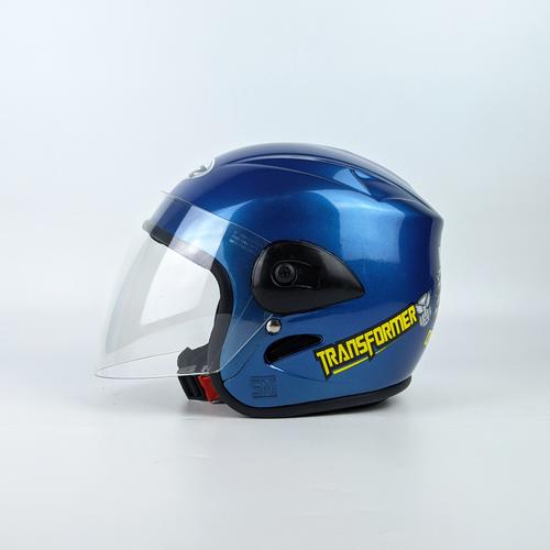 Promo Helm Motor Anak Anak Kecil Helmet Kids Kop Motif Kartun MLA Biru