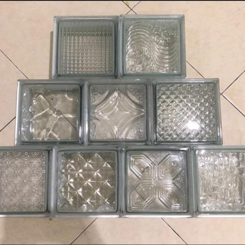 Jual Mulia glass block blok kaca box 20 x 20 wave quadra ocean diamond