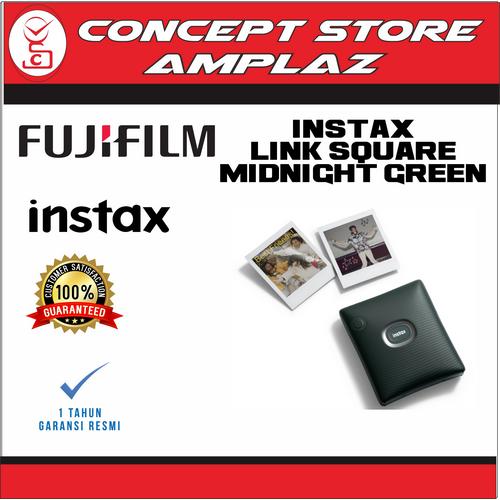 Stampante Istantanea Fujifilm Instax SQUARE Link - Verde Scuro, Bluetooth, Pellicola 86x72 Mm