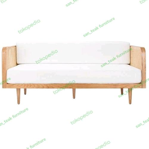 Jual Kursi Sofa Kayu Jati Minimalis Mix Rotan Bench Sofa Rotan Kayu