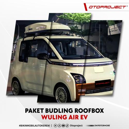 Jual Paket Roof Box Crossbar WULING AIR EV TOUR 400L