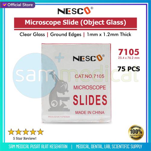 Jual Nesco Objek Glass Hijau / Microscope Slides 7105 @75pcs - Kota ...