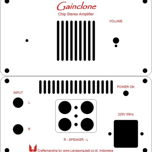 Jual Gainclone LM1875 LM3886 Stereo Amplifier Box Aluminum Acrylic