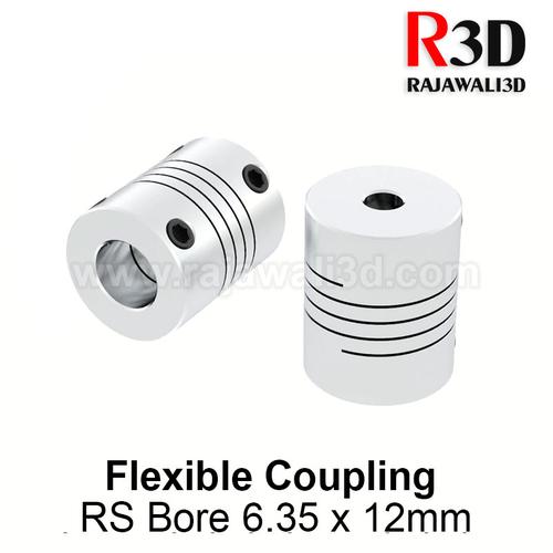 Coupleur D'Arbre Prune Alliage Aluminium D25 L30 6.35×10mm - Moteur Pas à Pas