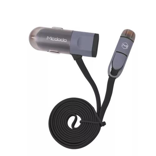 Twin Ports 3 In 1 USB Car Charger - Color: Blue and White main image 1