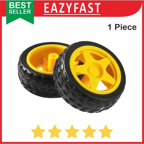 Jual Roda Ban Robot Mobil Motor Dinamo DC Gearbox Yellow Kuning Mini ...
