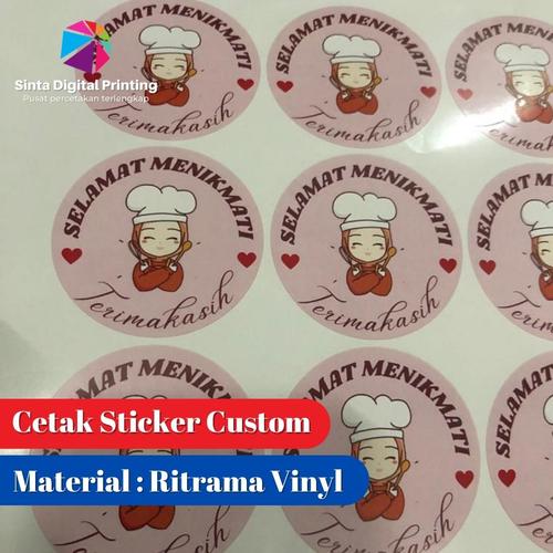Jual Cetak Sticker Label Produk + Cutting / Stiker Ritrama Vinyl Kab