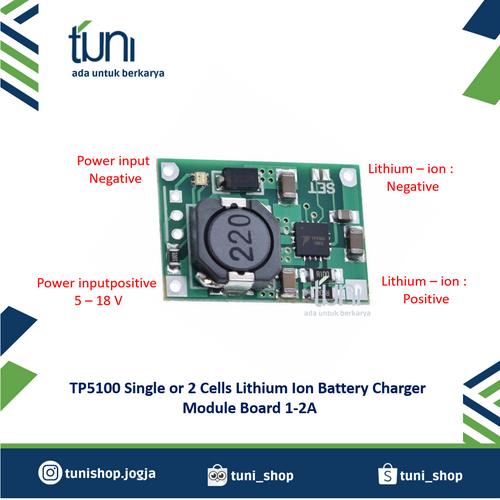 Jual TP5100 Single or 2 Cells Lithium Ion Battery Charger Module Board ...