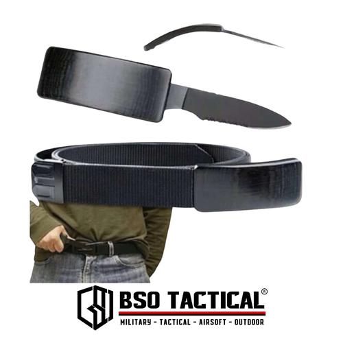 Jual Tactical Belt Knife Dan Valois Style Gesper Pisau Ikat Pinggang