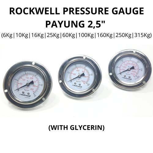 Jual ROCKWELL PRESSURE GAUGE PAYUNG 2,5" STAINLESS STEEL MNG2,5P