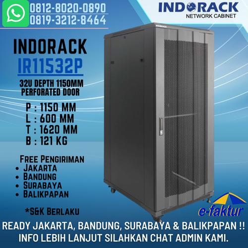 Jual INDORACK CLOSE RACK 32U DEPTH 1150MM PERFORATED - IR11532P - Kota ...